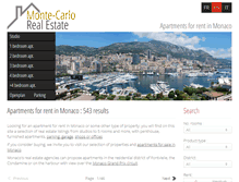 Tablet Screenshot of apartments-for-rent-monaco.com